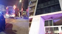Bomberos rescataron a dos personas encerradas en un ascensor.