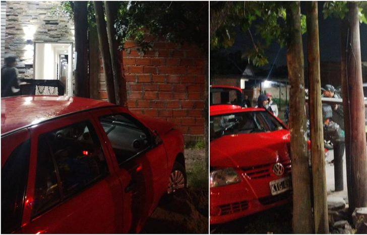 El conductor ebrio embistió un poste de Edesur en Villa Albertina.