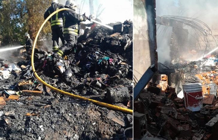 Los bomberos trabajaron en el lugar con tres dotaciones.