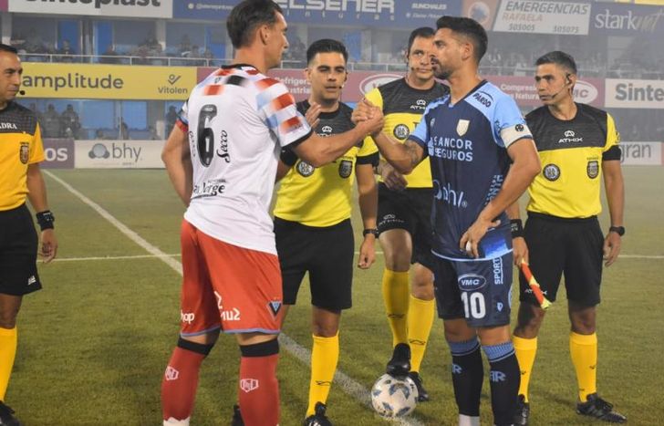 Masuero y Galeano en el sorteo.