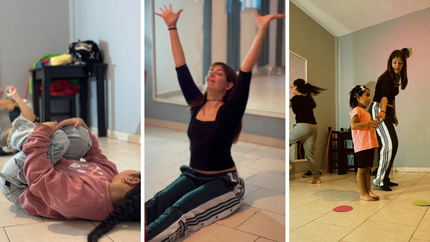 Male Haedo vive en Lomas y dicta clases de danza para niños y adultos en el Club Eca de Temperley.&nbsp;