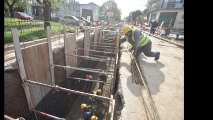 las obras del aliviador colon avanzan en dos frentes en simultaneo