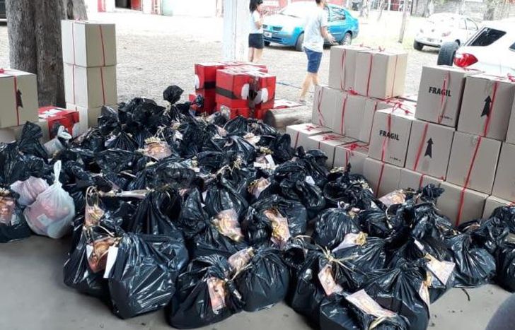 En 2019 habían repartido cajas a las familias de las Inferiores.