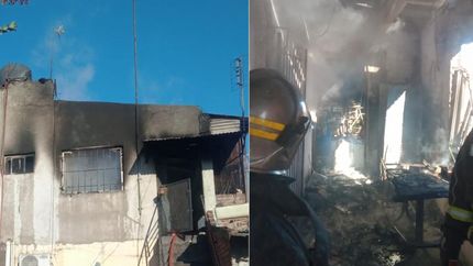 La planta alta de la vivienda quedó destruida.