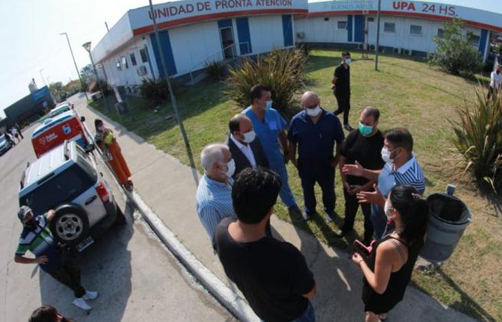 Los funcionarios recorrieron el predio en Fiorito.