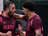 Carlos Izquierdoz le dio el empate a Lanús contra Banfield en el Clásico del Sur.&nbsp;