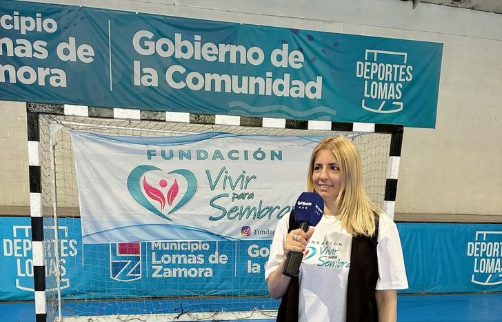 La presidenta de la fundación Verónica Rudi presente en la jornada.&nbsp;