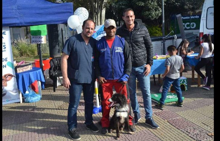 algunos de los perros de la división fueron presentados el sábado pasado en la plaza grigera, en el marco del festejo día del animal.