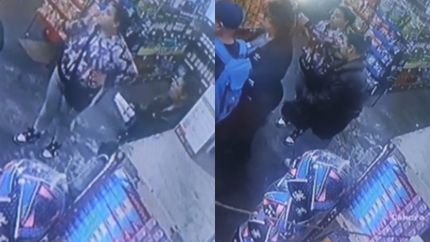 El video muestra a las dos mecheras en pleno robo en un supermercado de Banfield. El video muestra a las dos mecheras en pleno robo en un supermercado de Banfield.