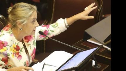 zzzznacp2 NOTICIAS ARGENTINAS BAIRES, DICIEMBRE 29: La senadora nacional por San Luis, Liliana Teresita Negre de Alonso,  esta tarde en el recinto del congreso nacional, en la última sesión del año, en la que se discutió el proyecto que fijó las elecciones del Parlasur en  simultáneo con las nacionales. FOTO: JUAN VARGASzzzz