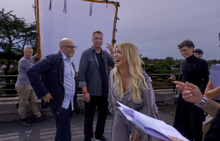 Wanda Nara y Maxi López, en pleno rodaje.&nbsp;