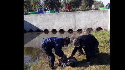 dudas en torno a un joven que fue rescatado inconsciente de un arroyo en canuelas