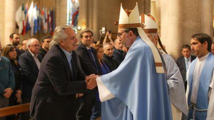 Alberto Fernández, en la Misa por la paz y la fraternidad de los argentinos, en Luján.