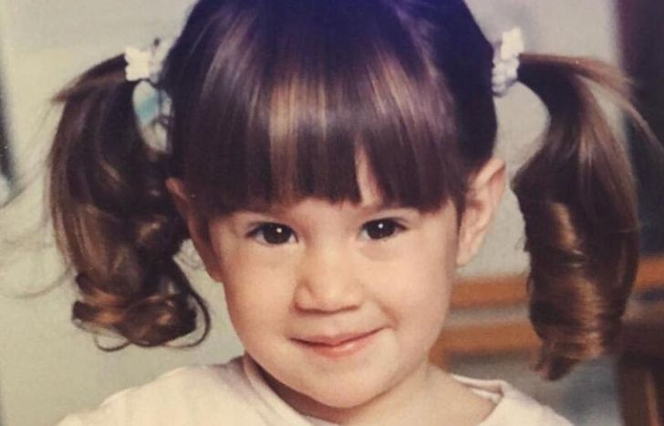 La artista en su niñez.