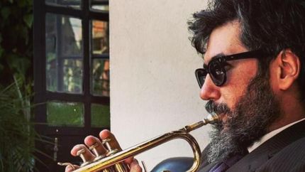 Juan Mazzetti, trompetista del grupo.