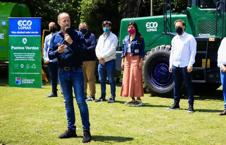 Martín encabezó el acto en el Parque de Lomas.