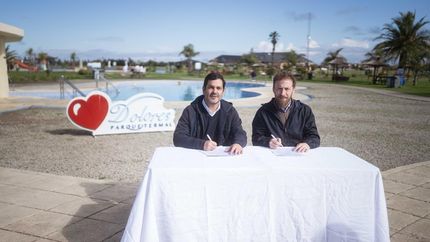 Federico Otermín y Juan Pablo García firmaron un convenio turístico en Dolores.