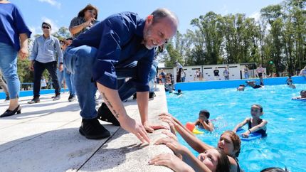 Insaurralde compartió la jornada con los chicos y chicas.