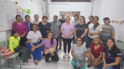Todo el equipo del centro comunitario ubicado en Albertina.