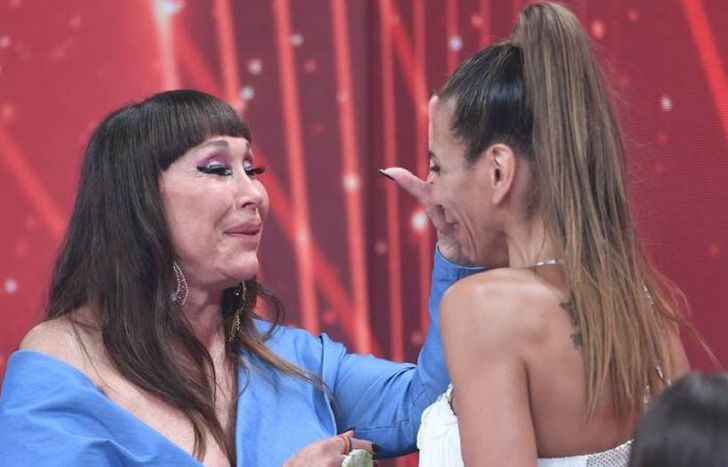 La emoción de Moria Casán.