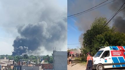 La nube de humo pudo verse desde varias partes de Lomas.