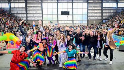 En el Microestadio hubo diferentes propuestas recreativas.