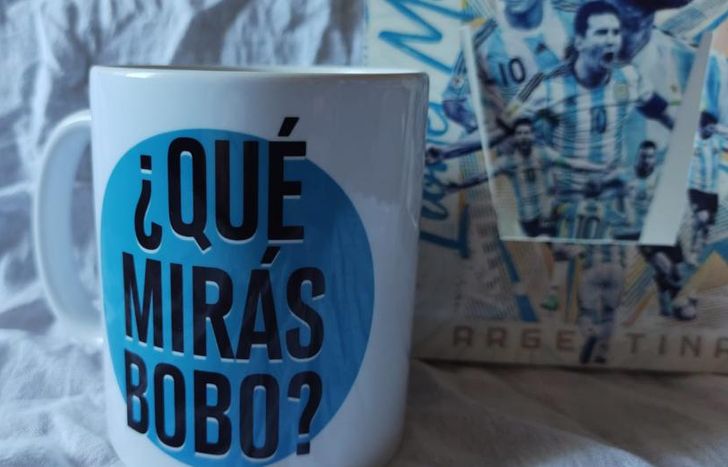 La frase que se estampa en tazas, remeras y camisetas de la Selección.