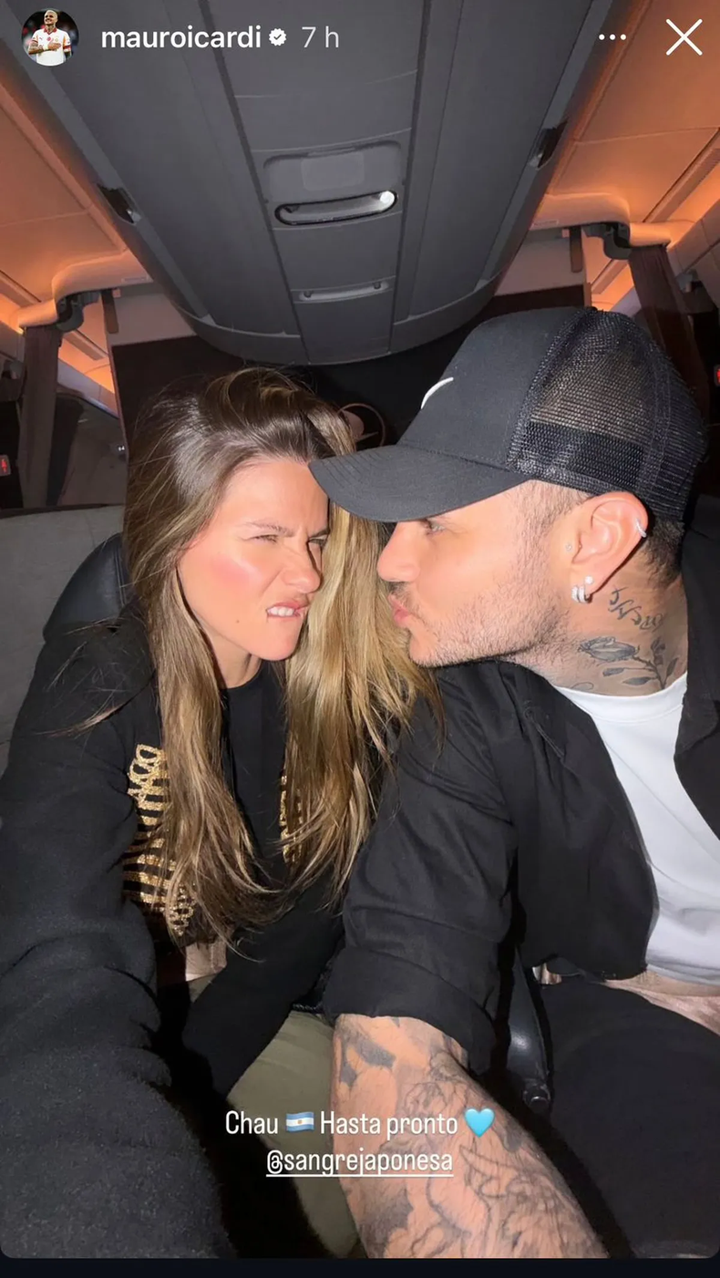 El posteo de la China Suárez y Mauro Icardi antes de partir a Turquía. 