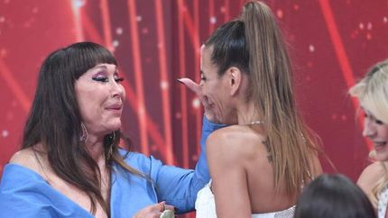 La emoción de Moria Casán.
