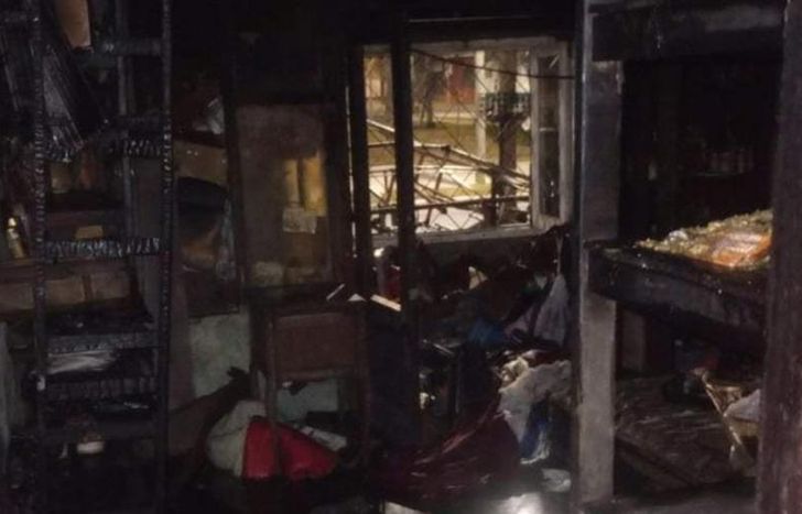 Así había quedado la habitación del nene tras el incendio.