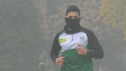 Alexis Maldonado, al trote en plena recuperación. Alexis Maldonado, al trote en plena recuperación.