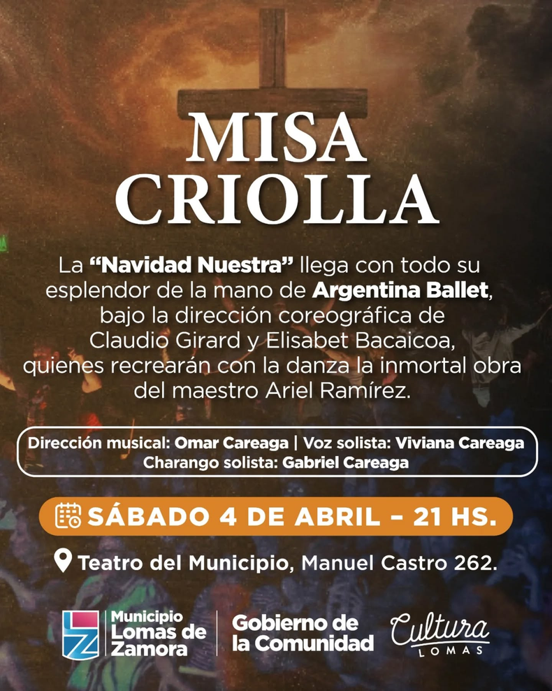La Misa Criolla, en Lomas de Zamora. 