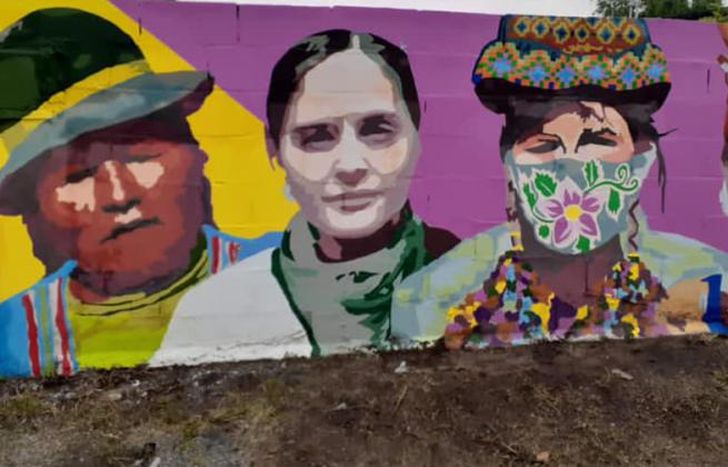 El mural retrató la diversidad en las mujeres.