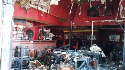 Asó quedó el lugar tras el incendio.