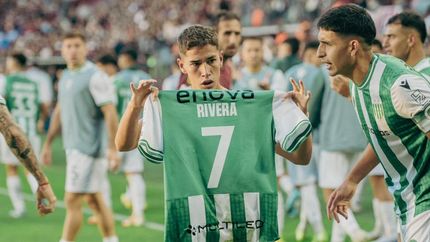 Rivera fue clave para marcar el empate ante Lanús en La Fortaleza. Rivera fue clave para marcar el empate ante Lanús en La Fortaleza.