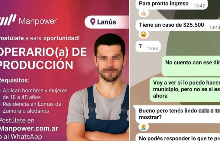 El estafador trataba de engañar a gente en búsqueda de trabajo.