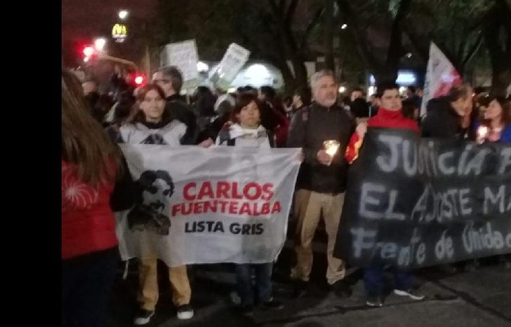 Masiva movilización docente.