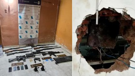 El arsenal de armas fue recuperado por la Policía.