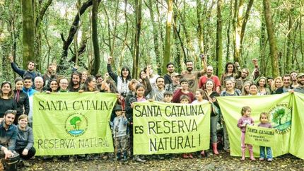 haran un mural para celebrar que santa catalina ya es reserva provincial