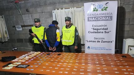 Uno de los sospechosos detenidos por Gendarmería.