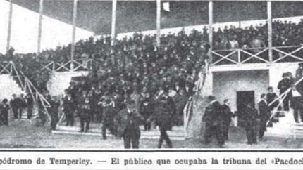 Una de las gradas del antiguo Hipódromo de Temperley.