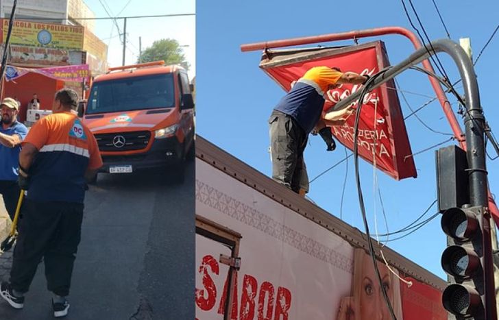 Defensa Civil de Lomas intervino en el lugar del accidente.