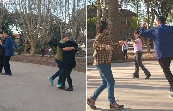 El encuentro de tango es a la gorra.