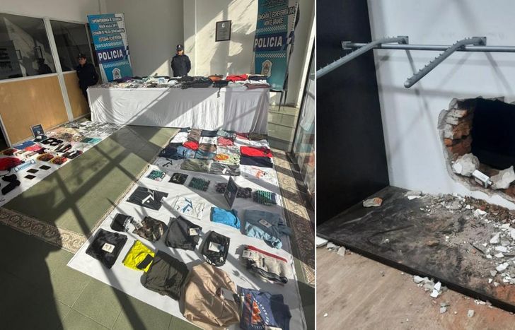 La policía recuperó lo robado por los boqueteros.