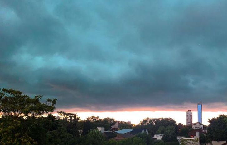Una de las postales que dejó la tormenta del fin de semana.