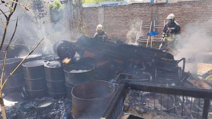 El incendio provocó serios daños.