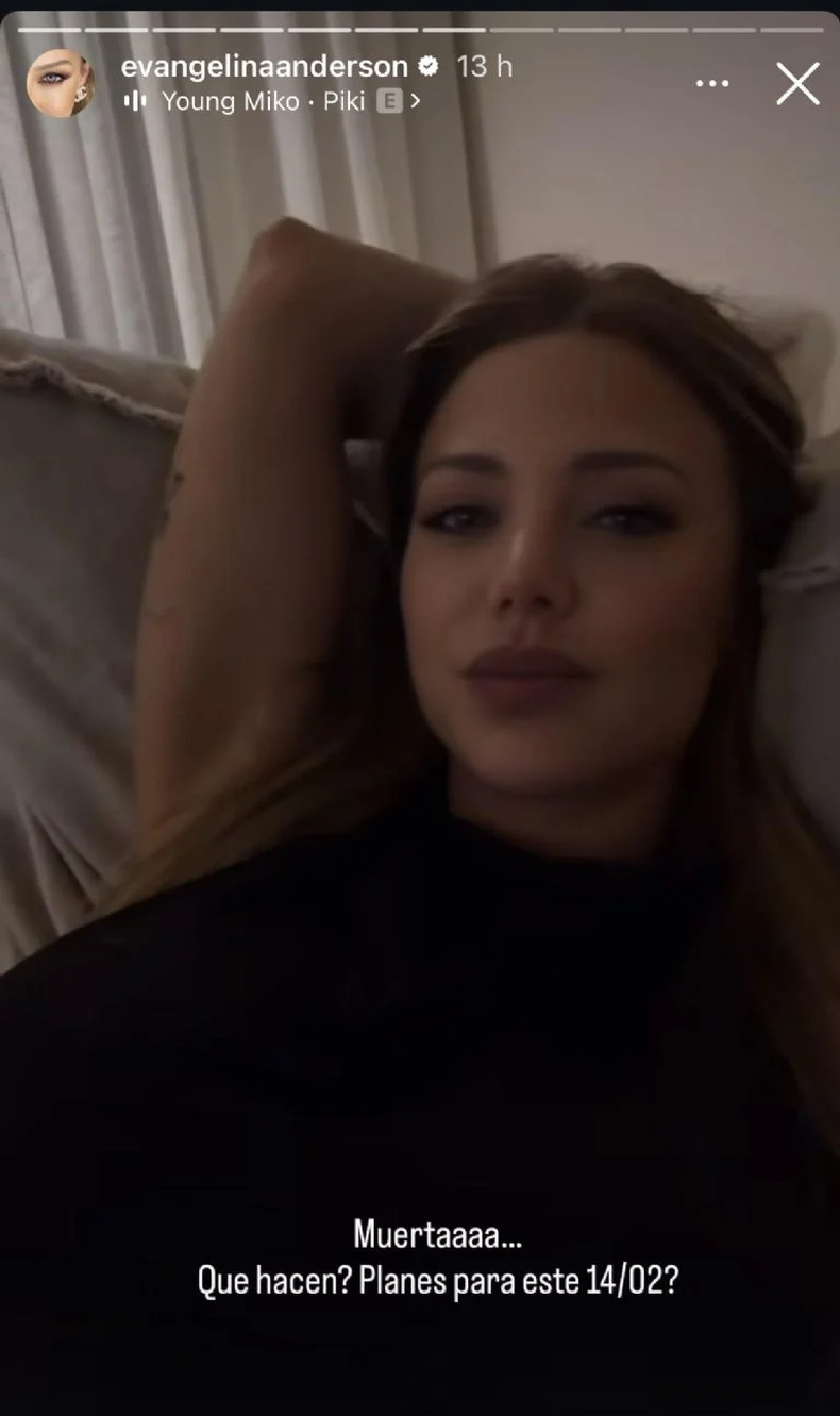 El posteo de Evangelina Anderson.&nbsp;