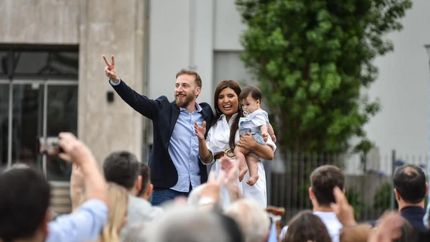Federico Otermín, muy emocionado en su asunción como intendente de Lomas.