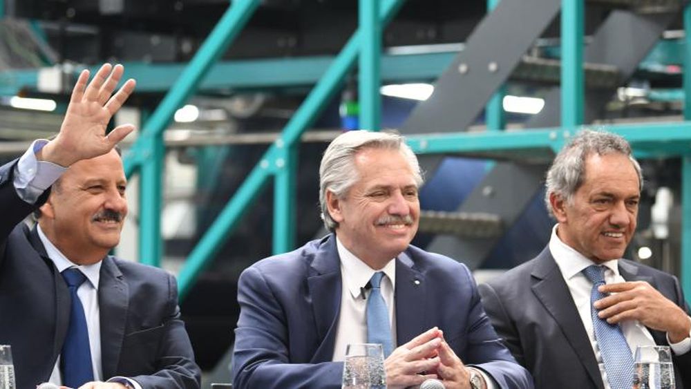 Alberto, junto a Scioli, en La Rioja.