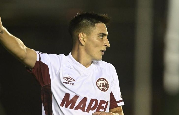 Franco Orozco, uno de los anotadores de la goleada de Lanús ante General Lamadrid.